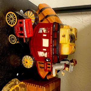 Collectible Wells Fargo cookie jar! And the small stage piggy bank!